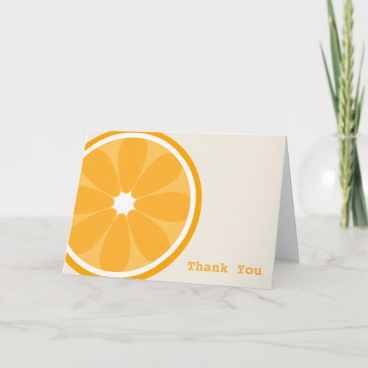 Oranje Slice Bedankt Card (Voorkant)