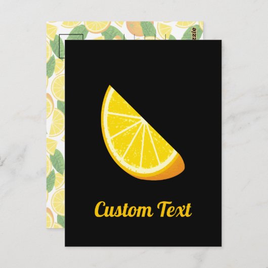 Oranje slice briefkaart (Voorkant / Achterkant)