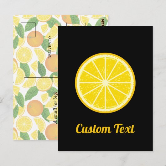 Oranje slice briefkaart (Voorkant / Achterkant)