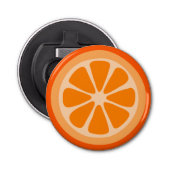Oranje slice button flesopener (Voorkant)