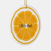 Oranje Slice Citrus Design Ceramic Ornament (Rechts)