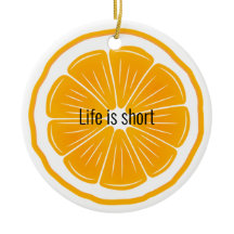 Oranje Slice Citrus Design Ceramic Ornament