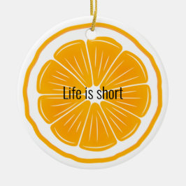 Oranje Slice Citrus Design Ceramic Ornament
