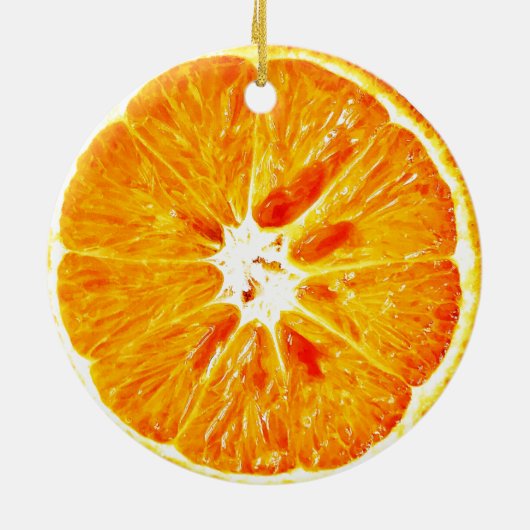 Oranje slice Dble-sided Ornament (Achterkant)
