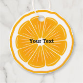 Oranje Slice Design Favor Kaart-labels Bedankjes Labels (Voorkant)