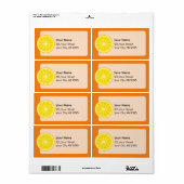 Oranje slice etiket (Full Sheet)