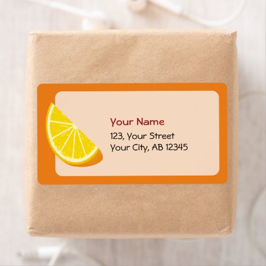 Oranje slice etiket (Insitu)