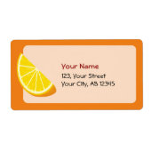 Oranje slice etiket (Voorkant)