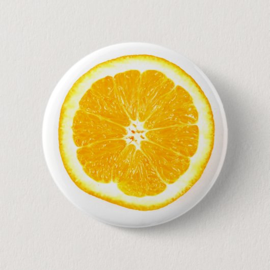 Oranje slice - fruit ronde button 5,7 cm (Voorkant)