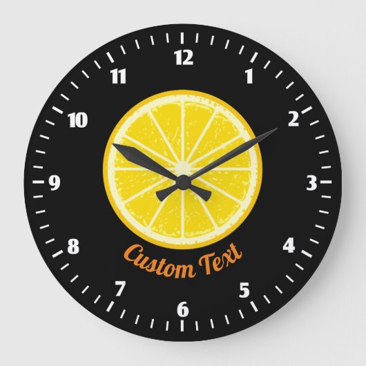 Oranje slice grote klok (Voorkant)