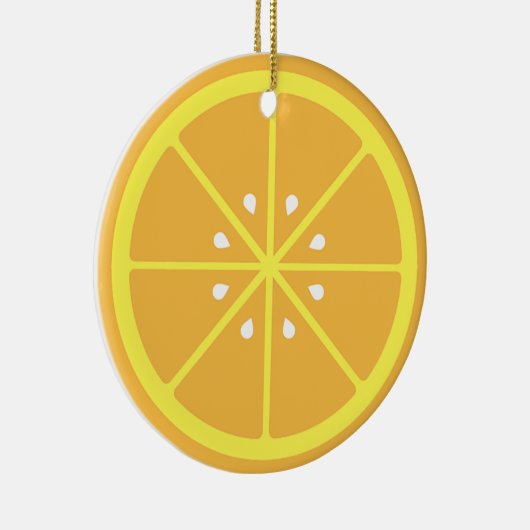Oranje slice keramisch ornament (Rechts)