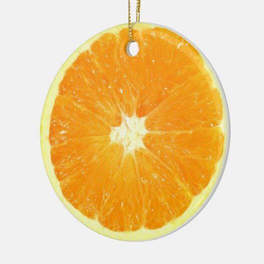 Oranje slice keramisch ornament (Links)
