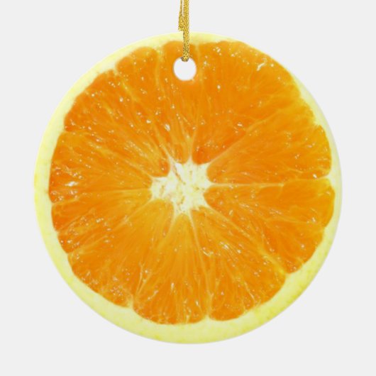 Oranje slice keramisch ornament (Achterkant)