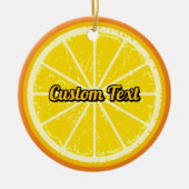 Oranje slice keramisch ornament (Voorkant)