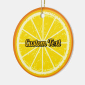 Oranje slice keramisch ornament (Links)