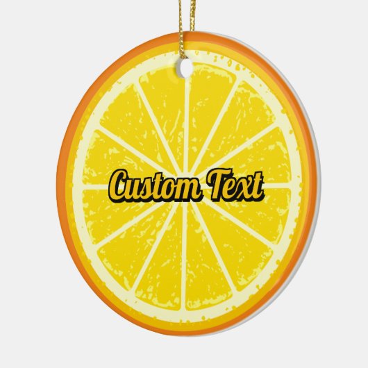 Oranje slice keramisch ornament (Links)