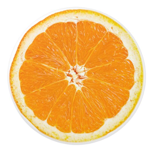 Oranje slice keramische knop (Voorkant)