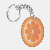 Oranje Slice Key-keten Sleutelhanger (Voorkant Links)