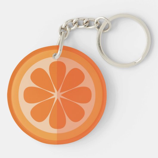 Oranje Slice Key-keten Sleutelhanger (Achterkant)