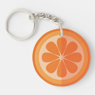 Oranje Slice Key-keten Sleutelhanger