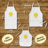 Oranje slice lang schort