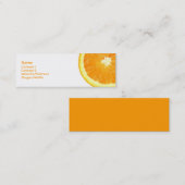 Oranje slice mini visitekaartje (Voorkant / Achterkant)