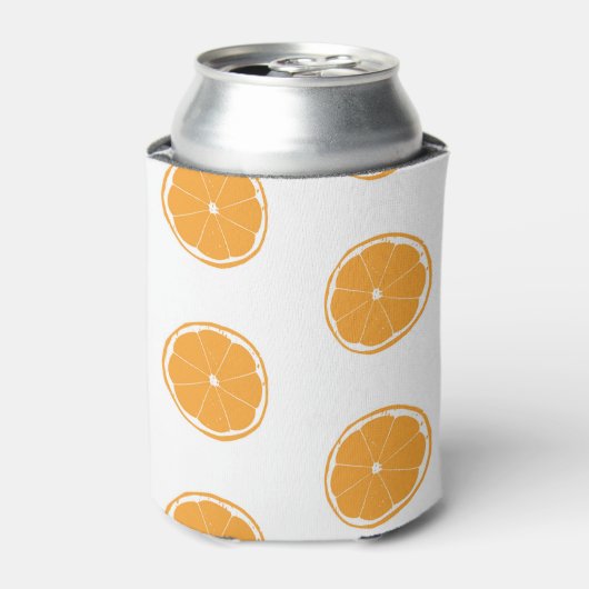 Oranje slice-patroon blikjeskoeler (Blikje Voorkant)