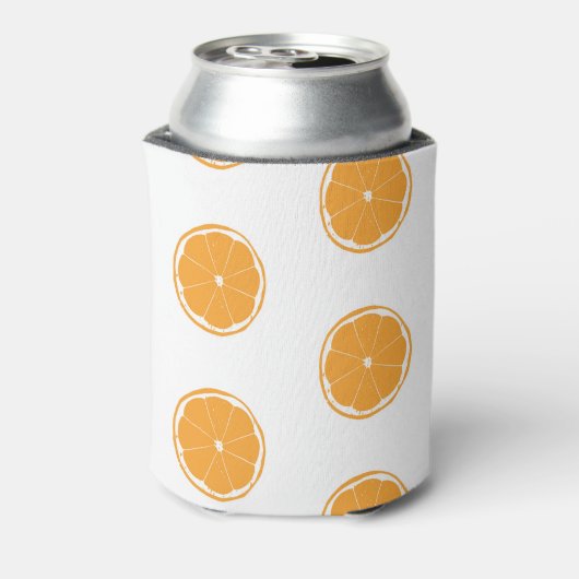 Oranje slice-patroon blikjeskoeler (Blikje Achterkant)