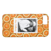Oranje slice-patroon | Foto toevoegen Case-Mate iPhone Case (Achterkant (Horizontaal))