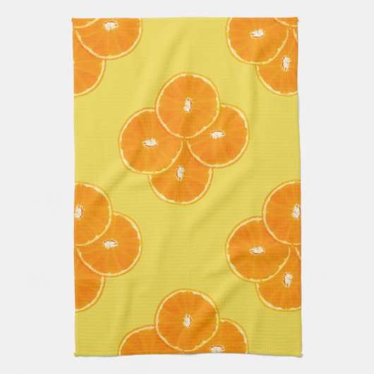 Oranje slice-patroon theedoek (Verticaal)