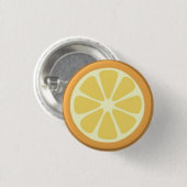 Oranje slice-pin ronde button 3,2 cm (Voorkant /achterkant)