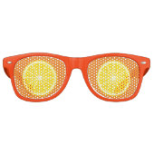 Oranje slice retro zonnebril (Voorkant)