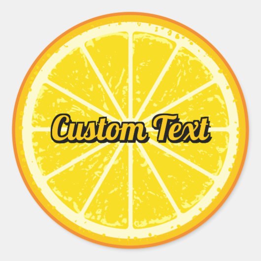 Oranje slice ronde sticker (Voorkant)