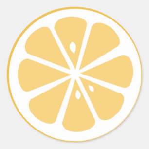 Oranje slice ronde sticker
