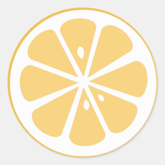 Oranje slice ronde sticker (Voorkant)