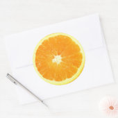 Oranje slice ronde sticker (Envelop)