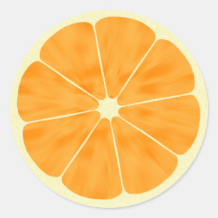 Oranje slice ronde sticker