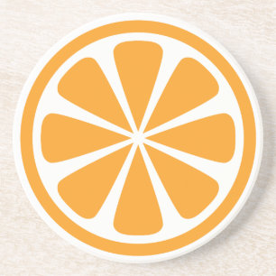 Oranje Slice Round Sandstone-Onderzetter Zandsteen Onderzetter