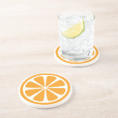 Oranje Slice Round Sandstone-Onderzetter Zandsteen Onderzetter (Zijkant)