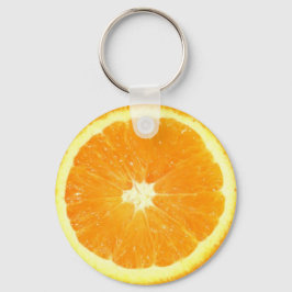 Oranje slice sleutelhanger