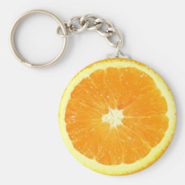 Oranje slice sleutelhanger