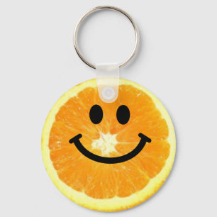 Oranje slice sleutelhanger