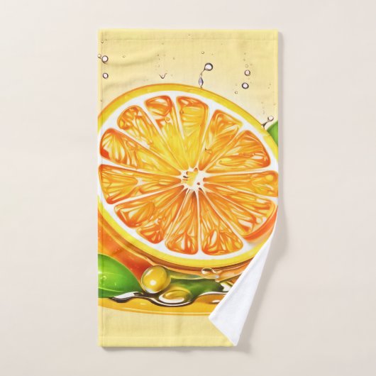 Oranje slice splash bad handdoek (Handdoek)