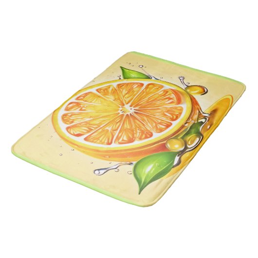 Oranje slice splash badmat (Gekanteld)