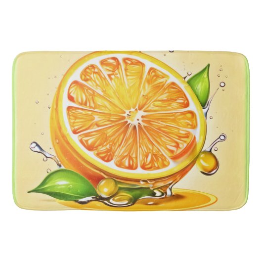Oranje slice splash badmat (Voorkant)