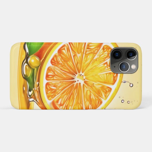 Oranje slice splash Case-Mate iPhone case (Achterkant (horizontaal))