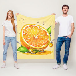 Oranje slice splash fleece deken