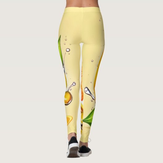 Oranje slice splash leggings (Achterkant)