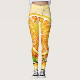 Oranje slice splash leggings