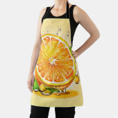 Oranje slice splash schort (Insitu)